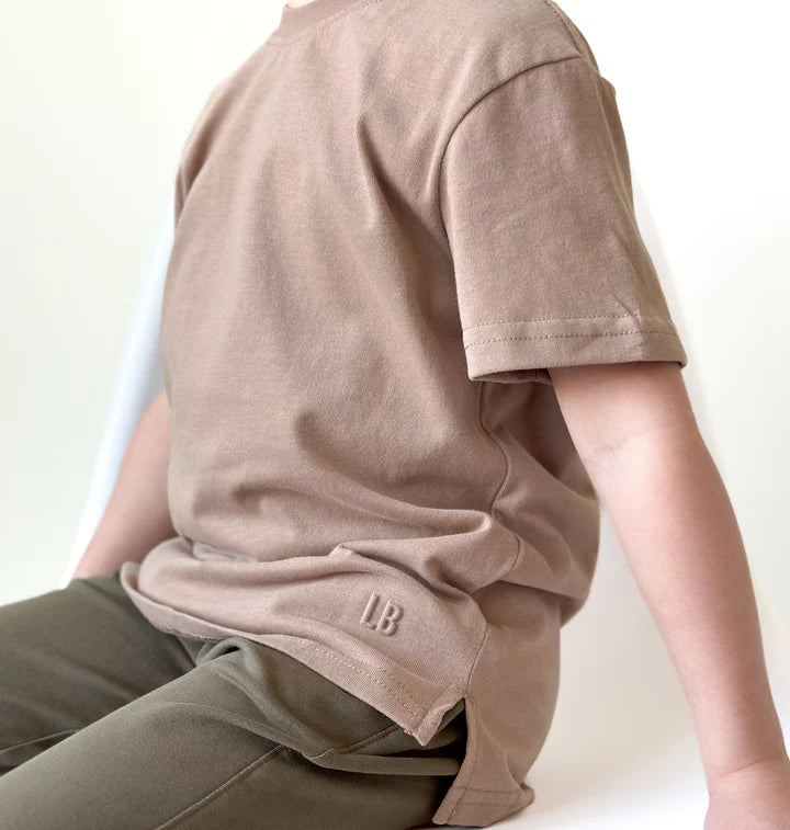 Elevated Tee-Taupe