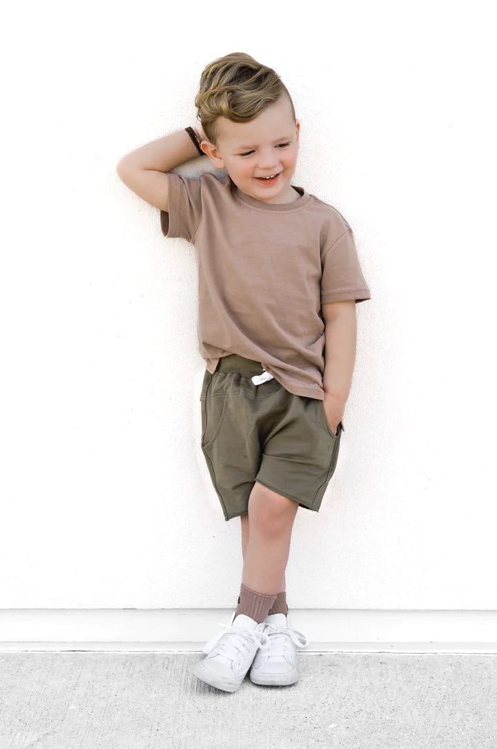 Elevated Tee-Taupe