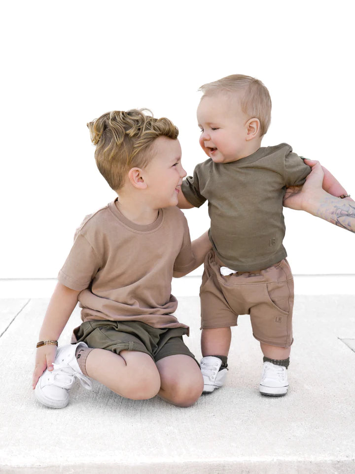 Elevated Tee-Taupe