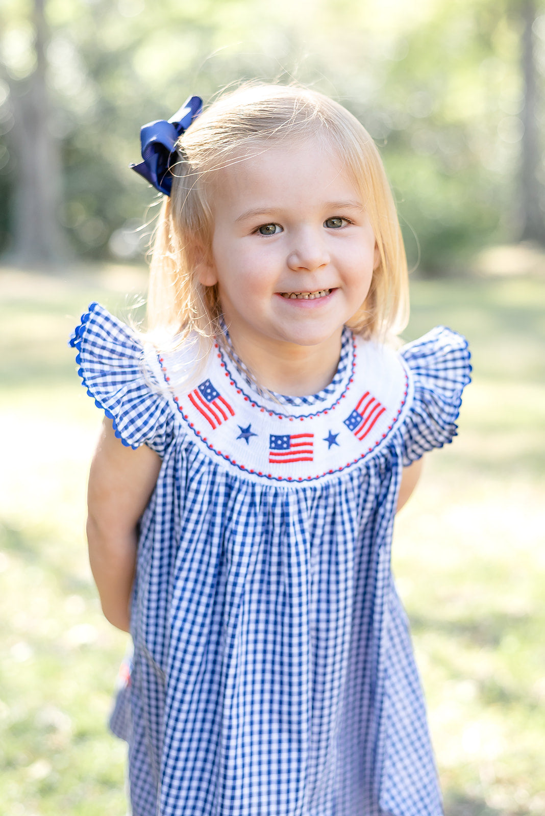 American Flag Smocked Dress