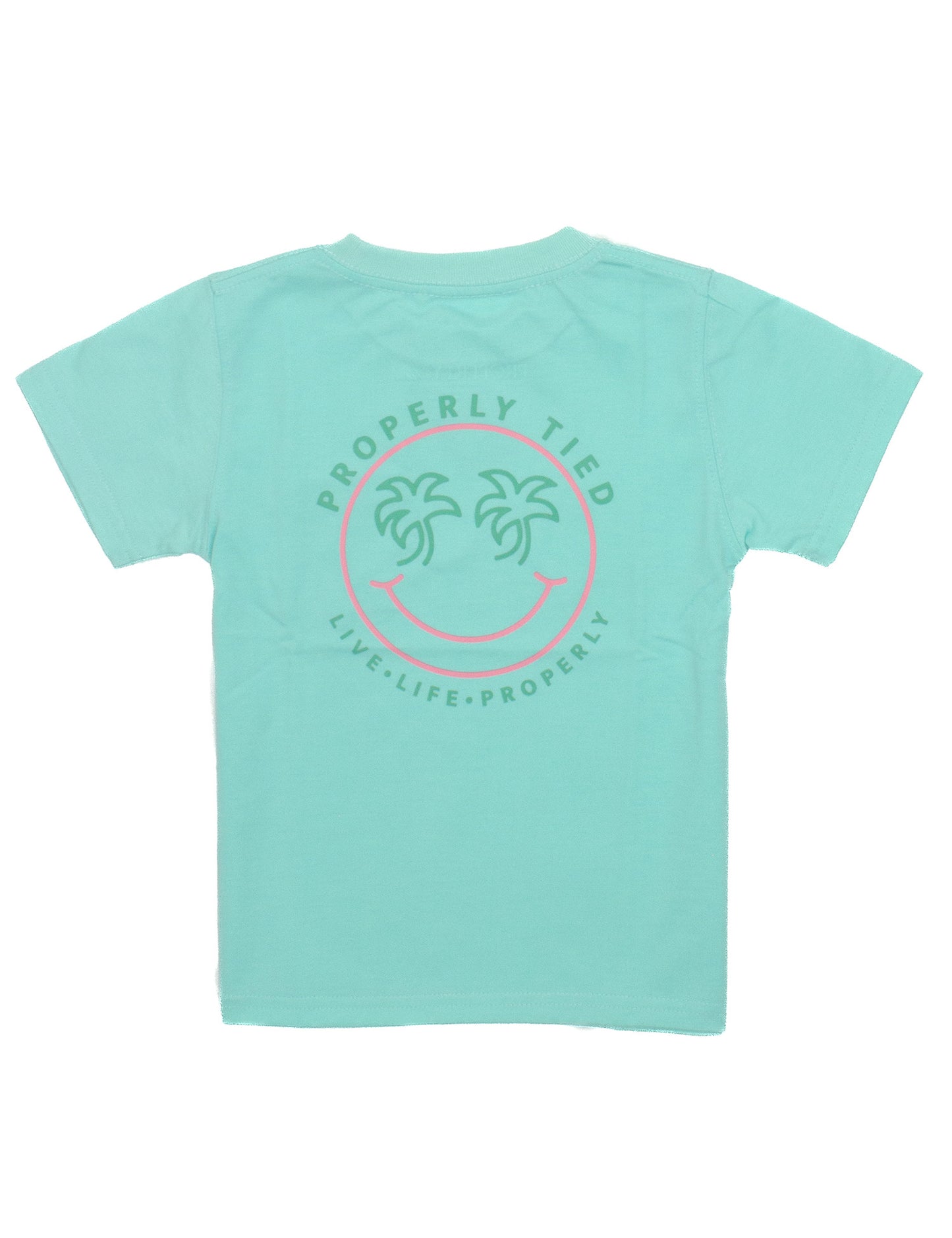 Smiley Tee-Seafoam