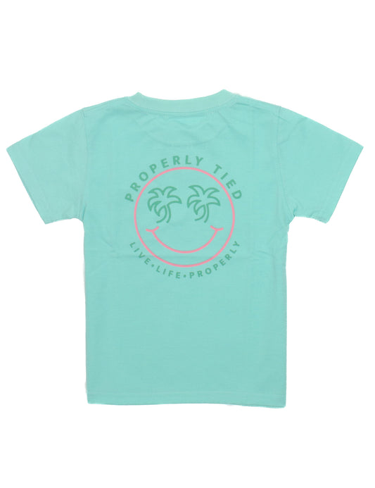 Smiley Tee-Seafoam