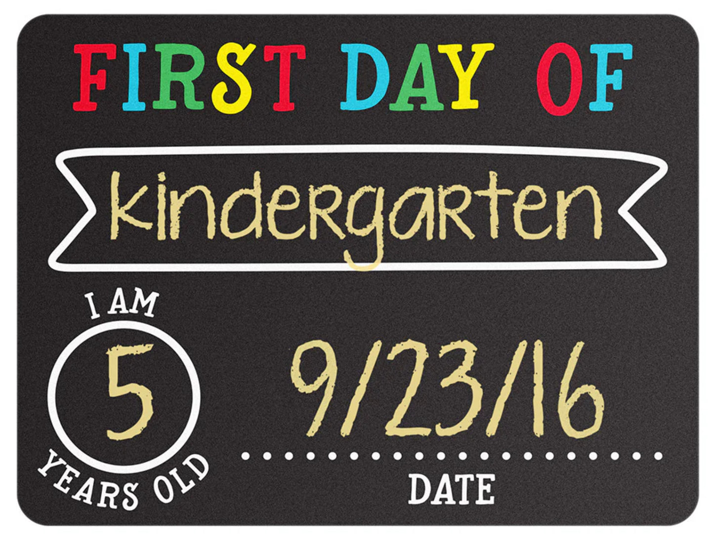 First & Last Day of School Chalkboard