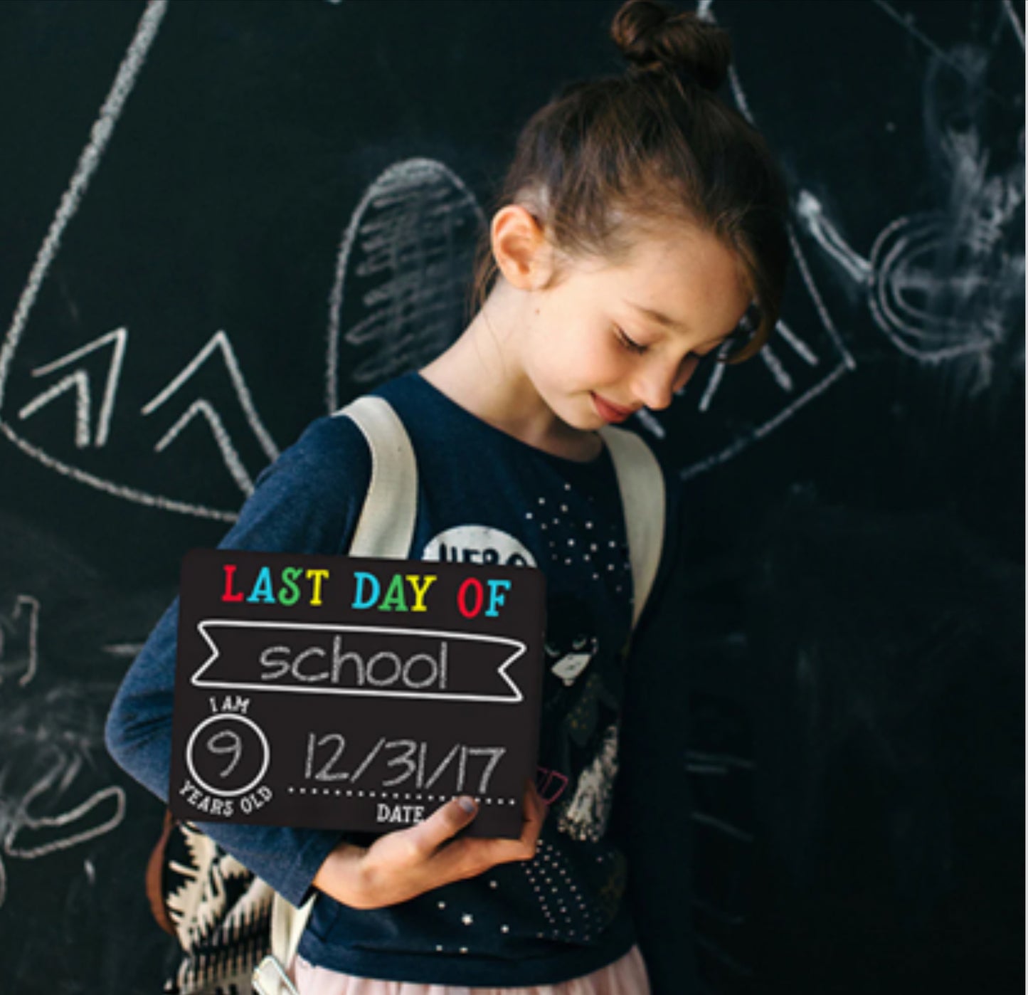 First & Last Day of School Chalkboard
