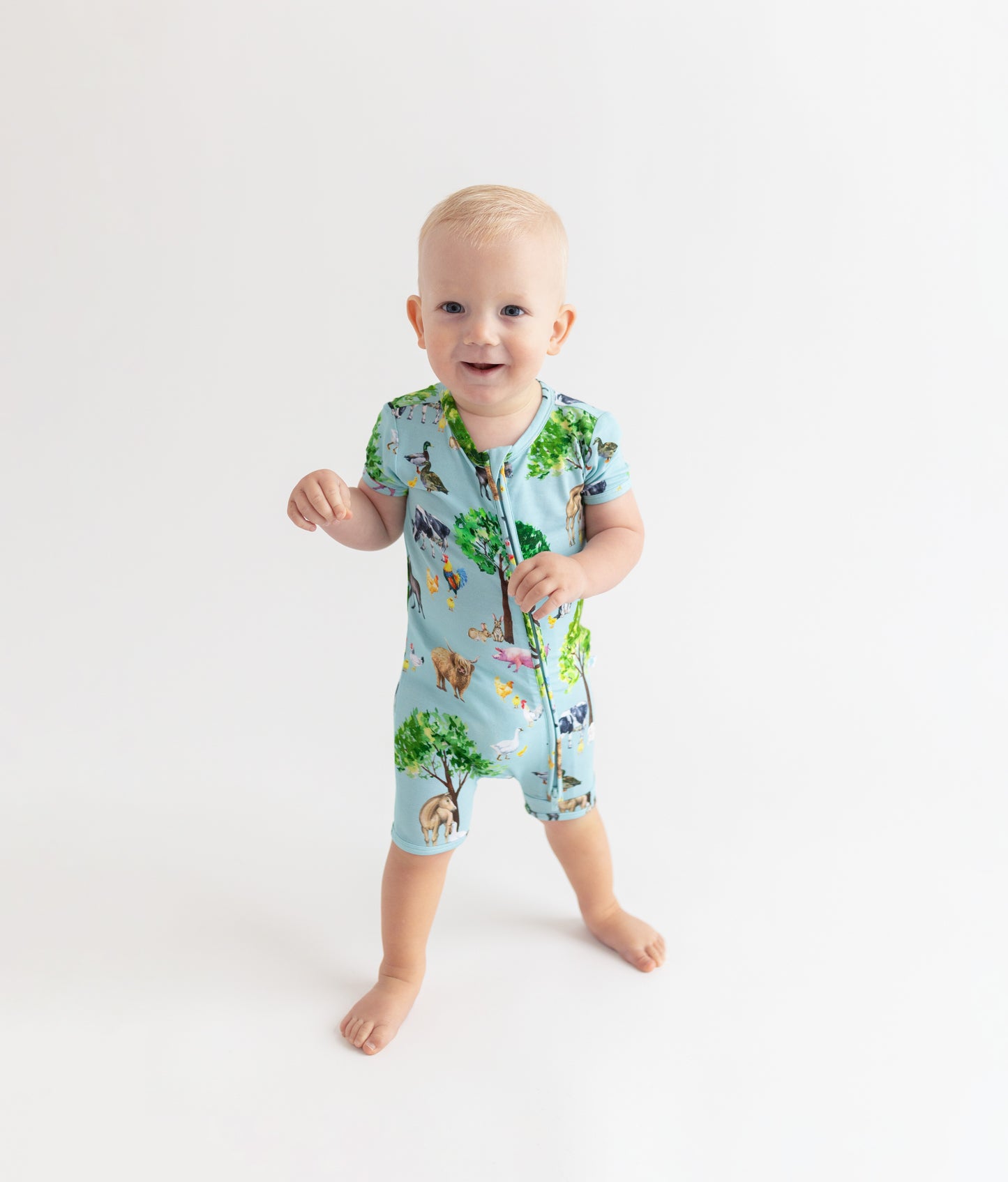 Brayden Zippered Shortie Romper