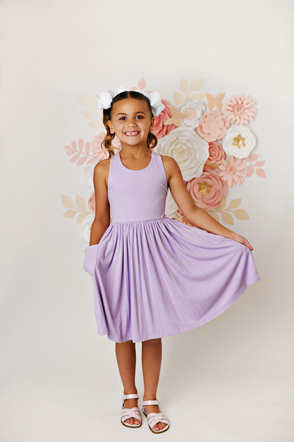 Bamboo Pocket Dress-Lilac