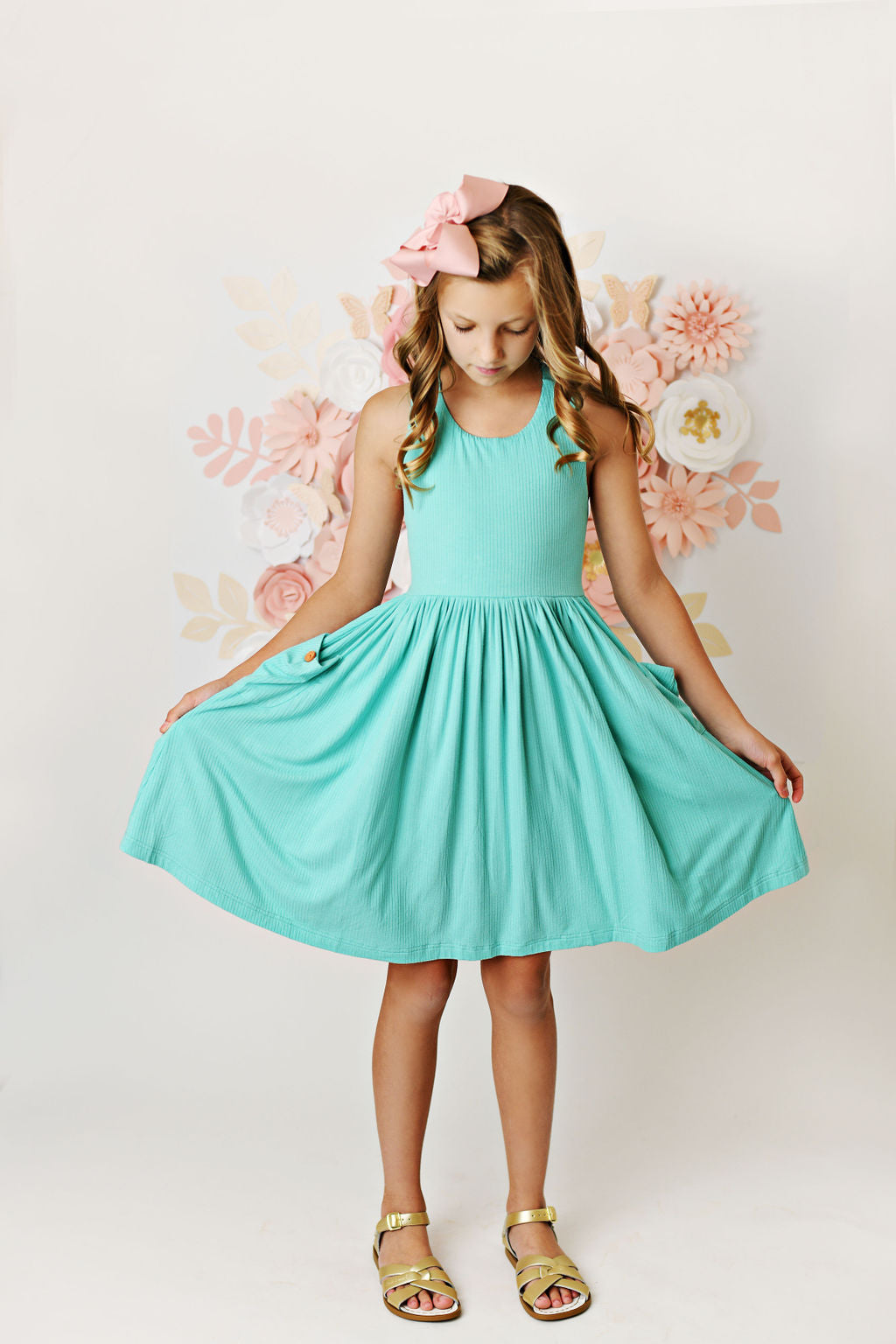 Bamboo Pocket Dress-Jade