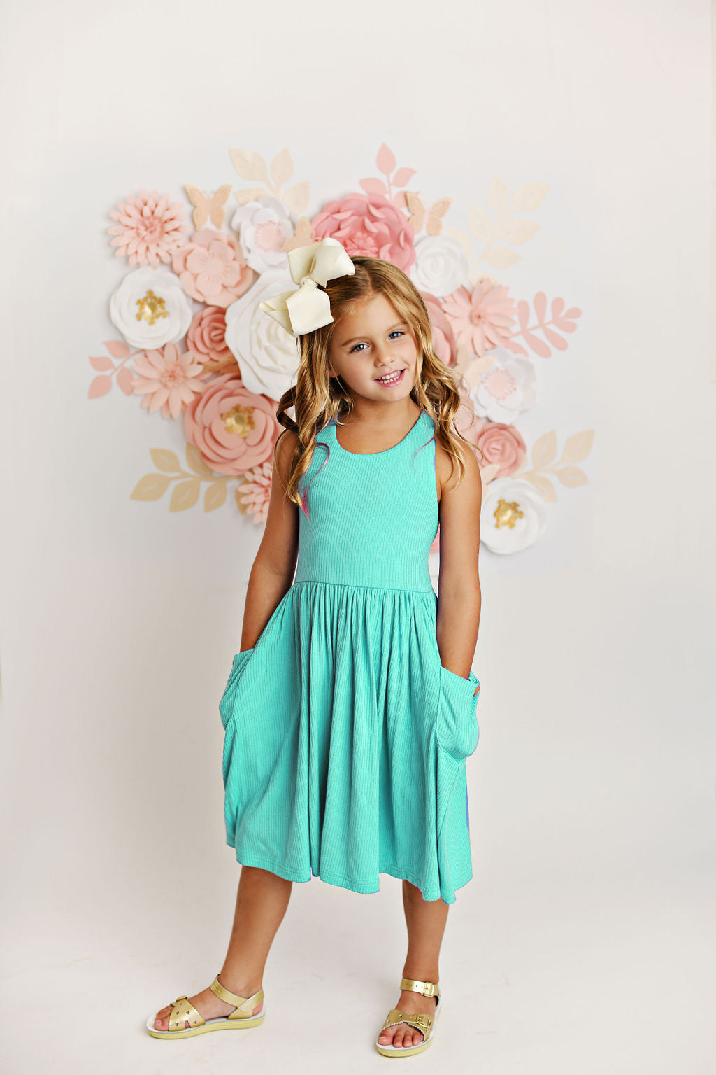 Bamboo Pocket Dress-Jade