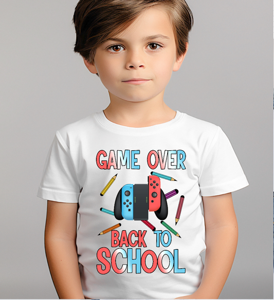 Game Over Back to School Boys Tee