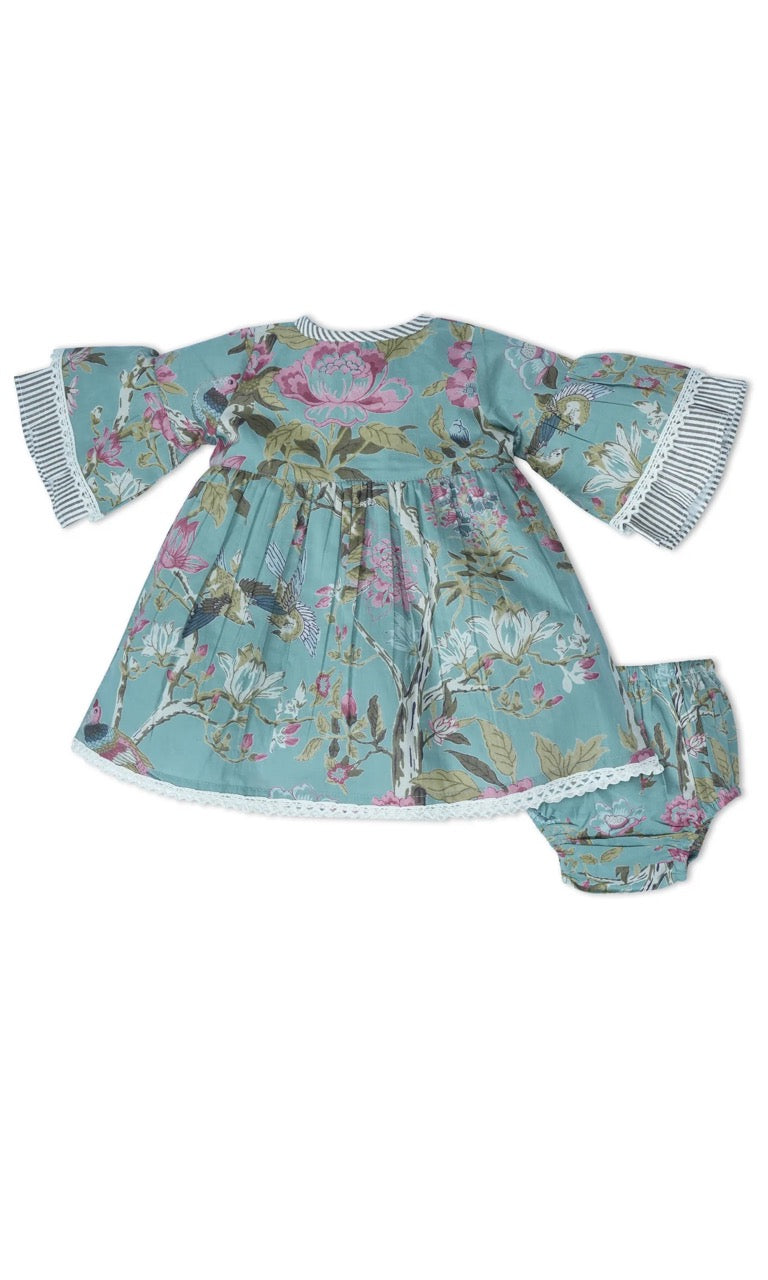 Teal Floral Dress