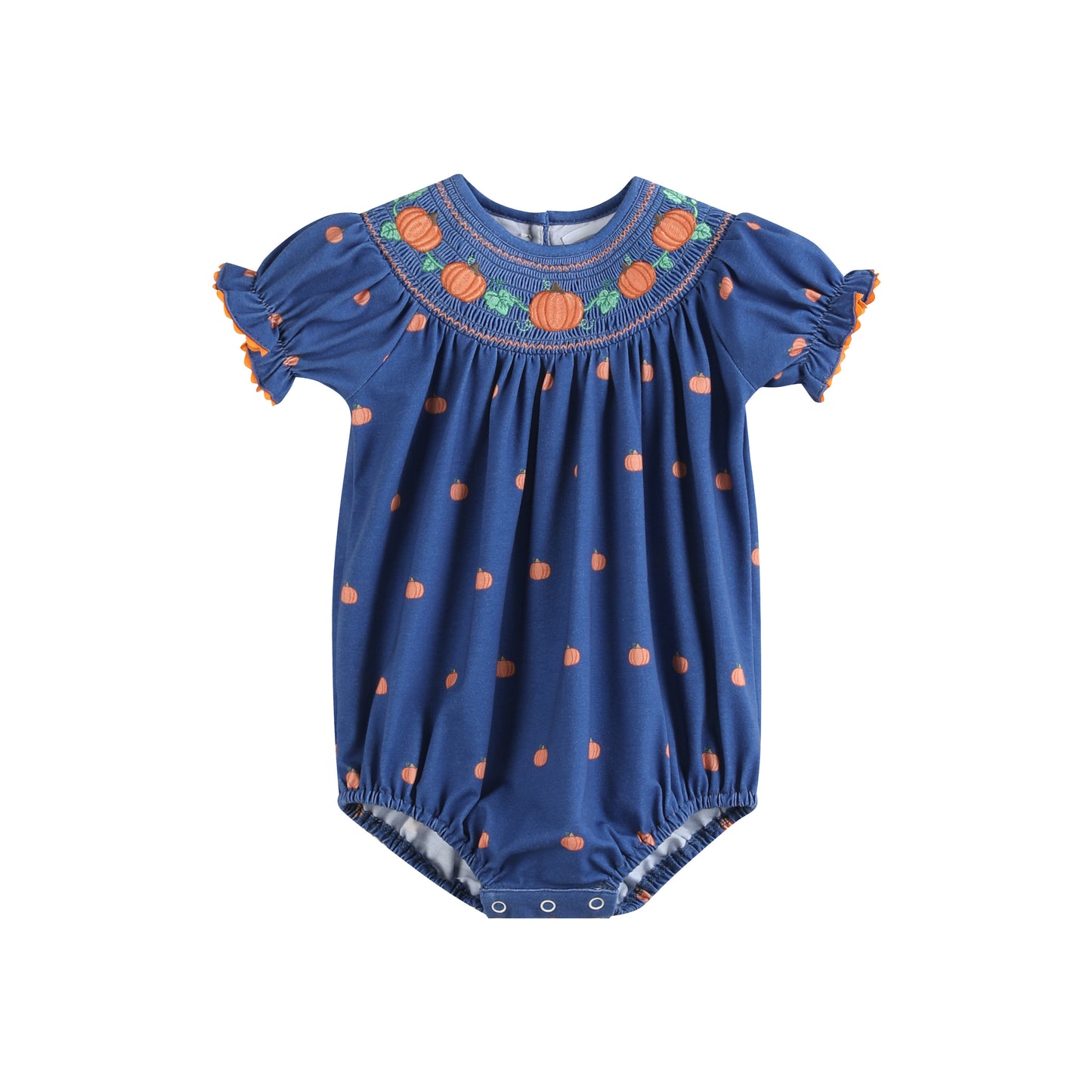 Pumpkin Smocked Romper