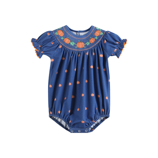 Pumpkin Smocked Romper