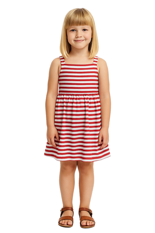 Red/White Stripe Dress
