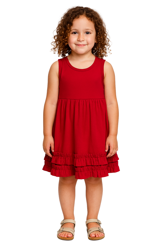 Red Dress w/Ruch