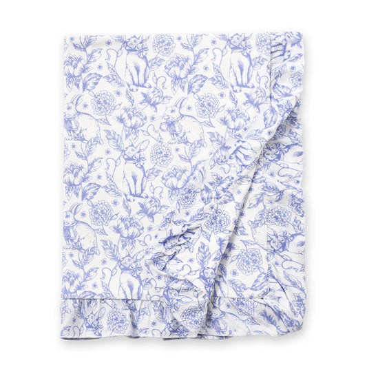 Bunny Toile Blanket