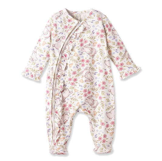 Bunny Blooms Footie Romper