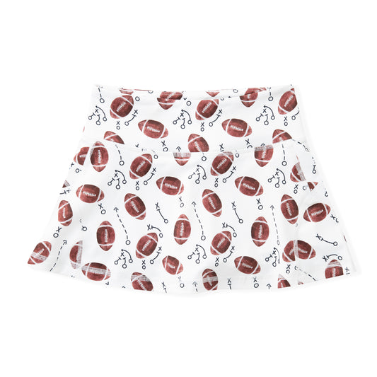 White Football Tennis Skirt