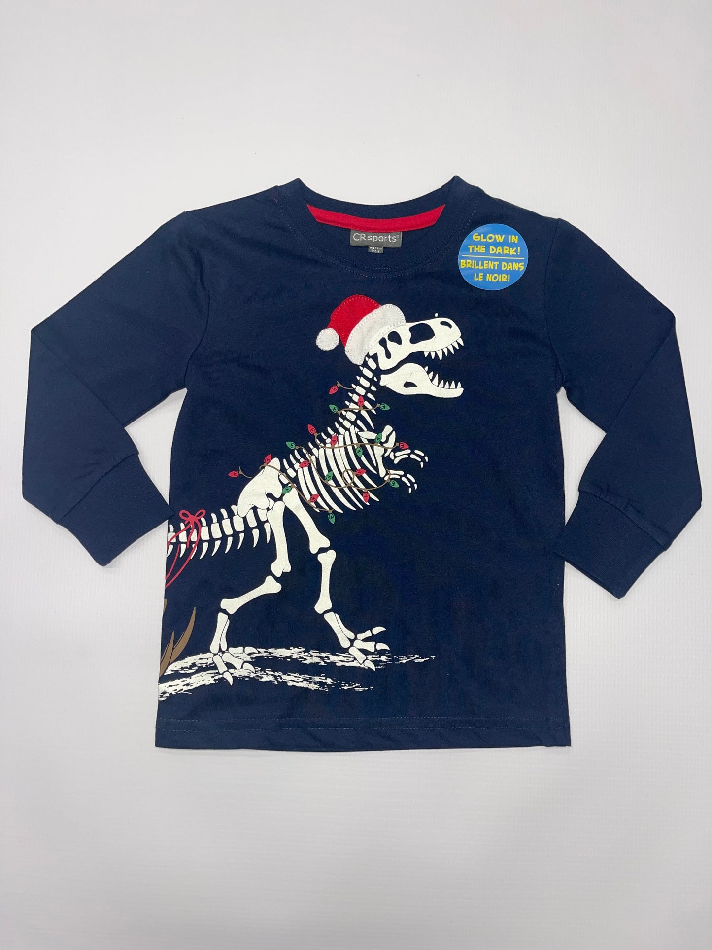 Dino Skeleton Christmas Tee