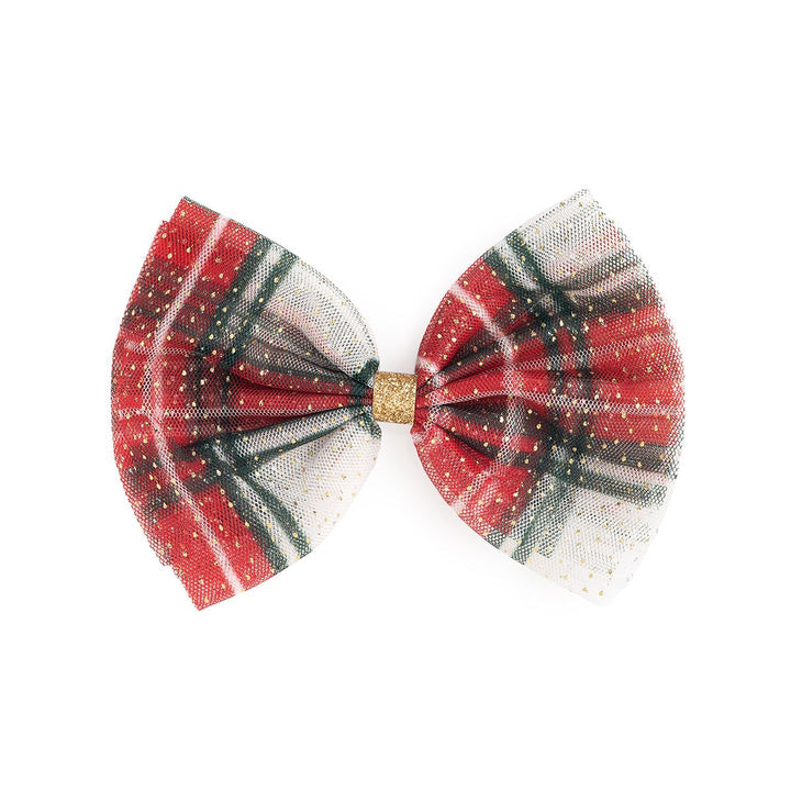 Christmas Plaid Bow Clip