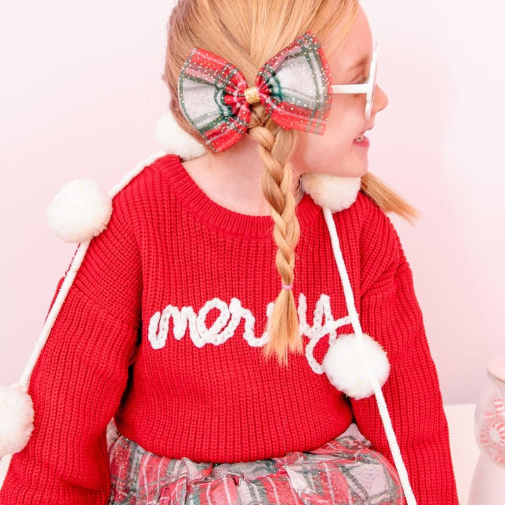 Christmas Plaid Bow Clip