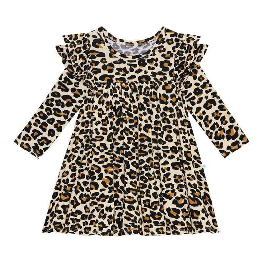 Lana Leopard Flutter Dress