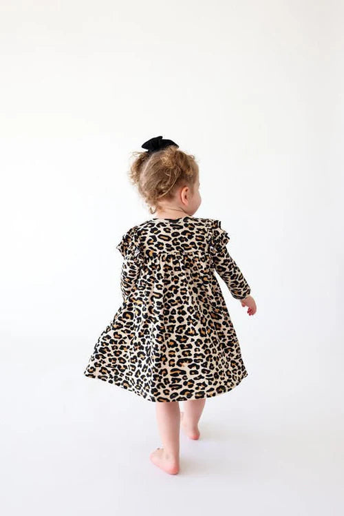 Lana Leopard Flutter Dress