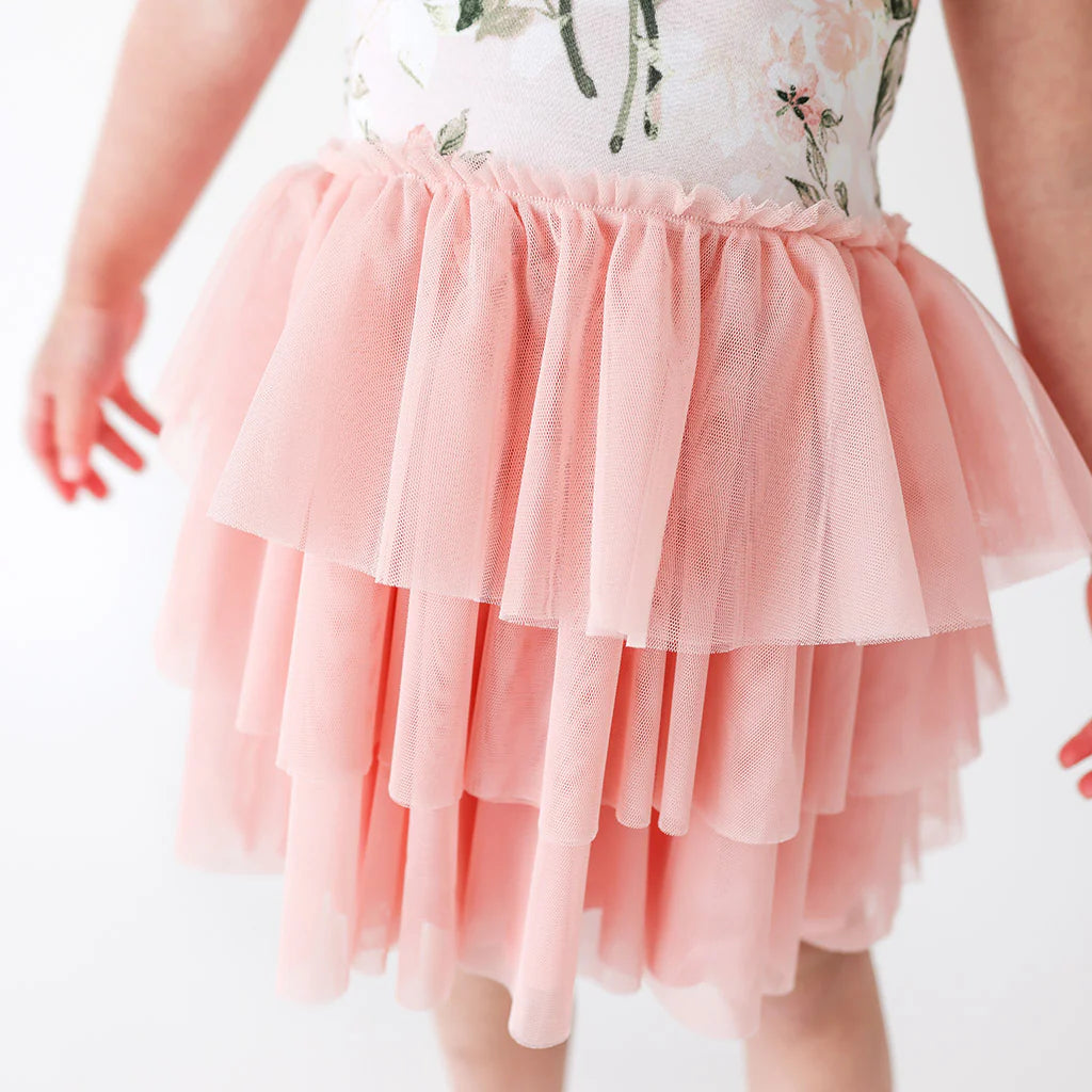 Vintage Pink Rose Tulle Dress