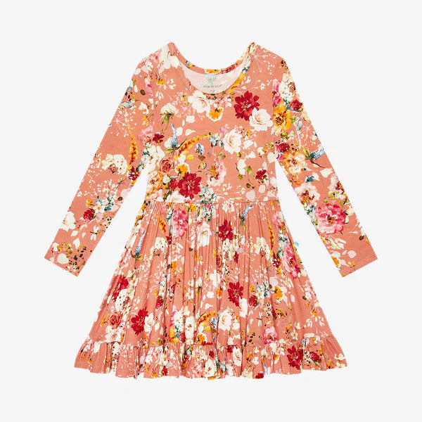 Celia LS Ruffle Twirl Dress