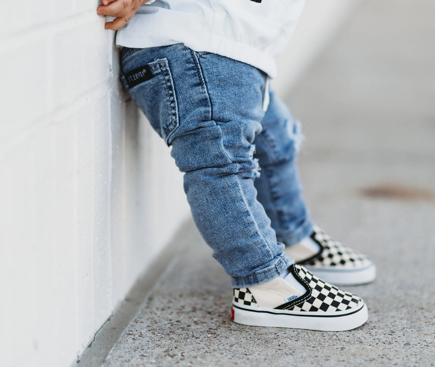 Distressed Light Wash Denim Jeans