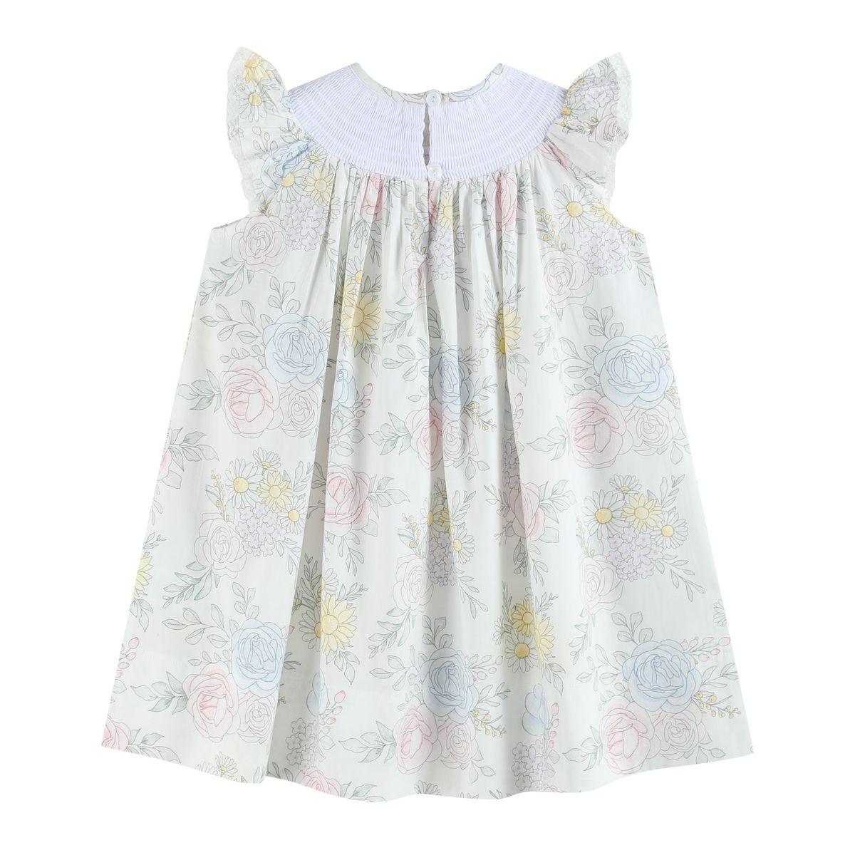 Floral Smocked Bishop Dress