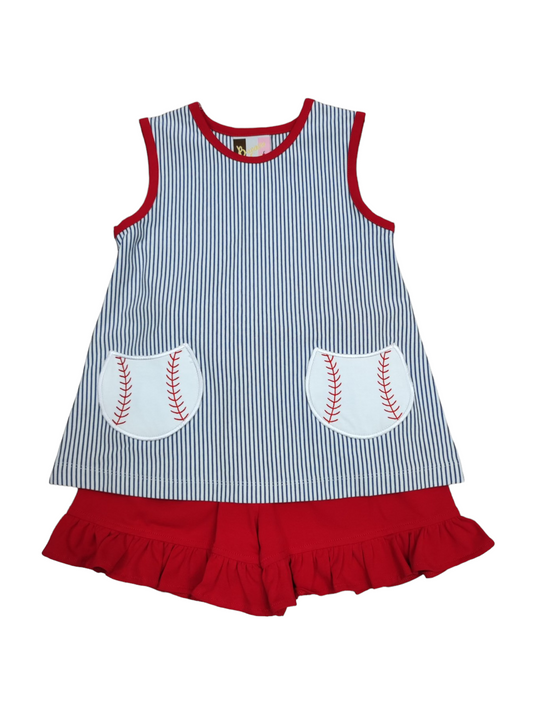 Play Ball Girls Short Set