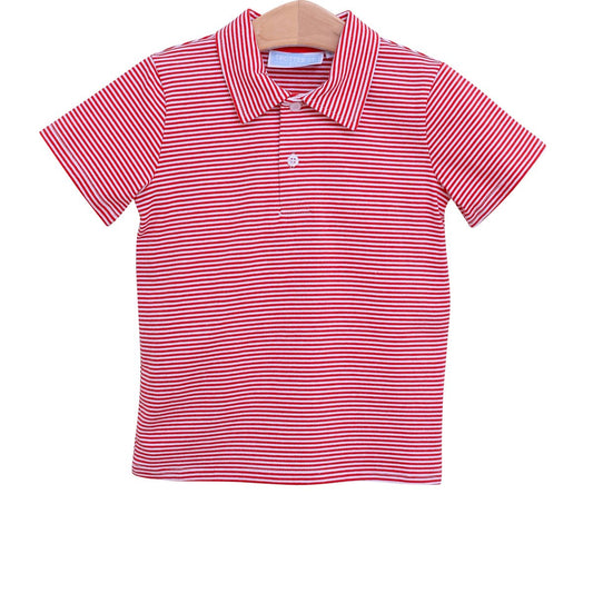 Game Day Polo-Red Stripe