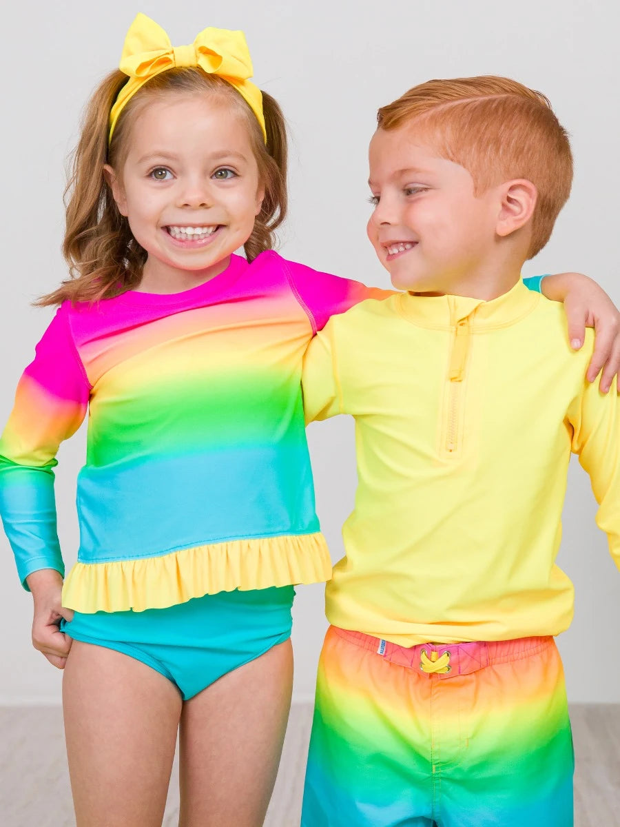 Neon Sunset LS Rash Guard