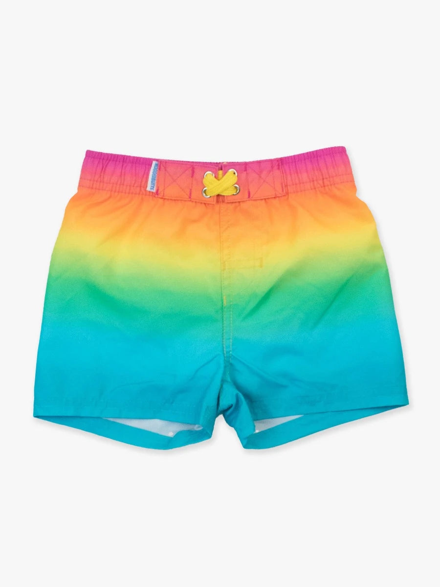 Neon Sunset Swim Trunks