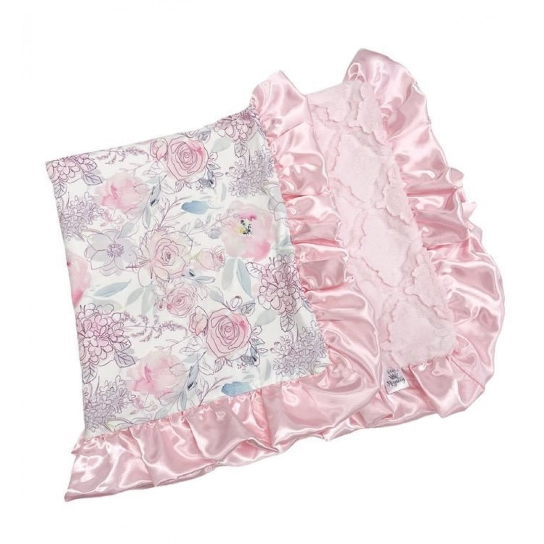 Bashful Pink Floral Blanket