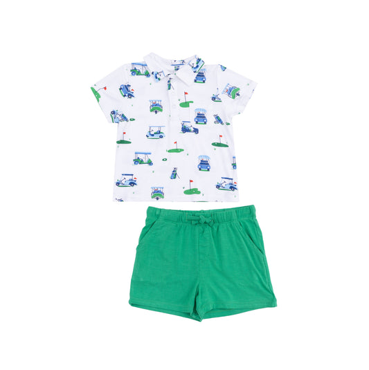 Golf Carts Polo Shirt/Short Set