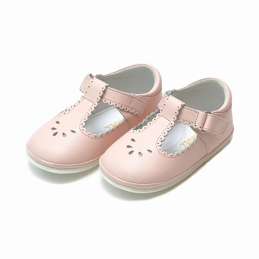 Dottie Scalloped Perforated Mary Jane Pink