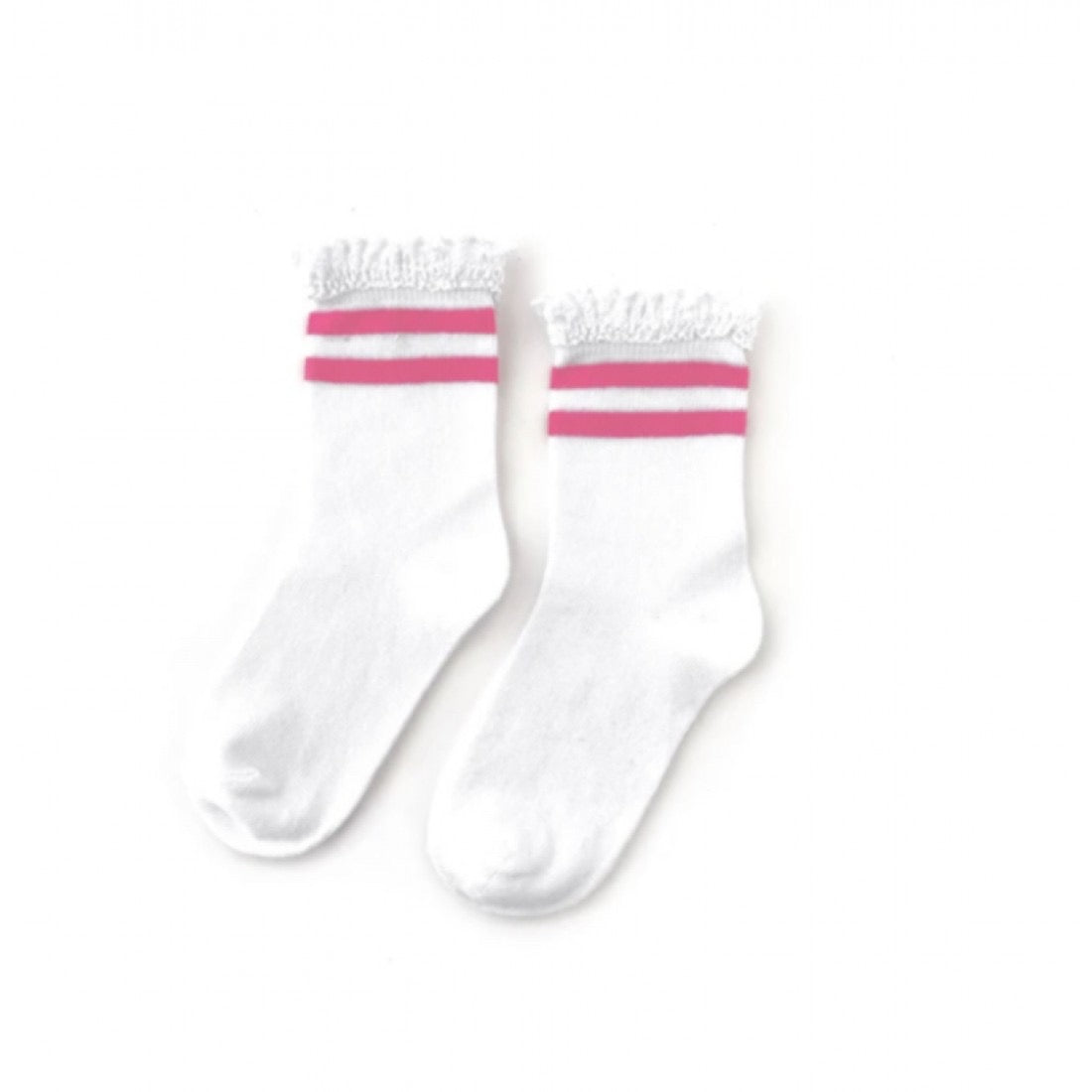Hot Pink Stripe Midi Socks
