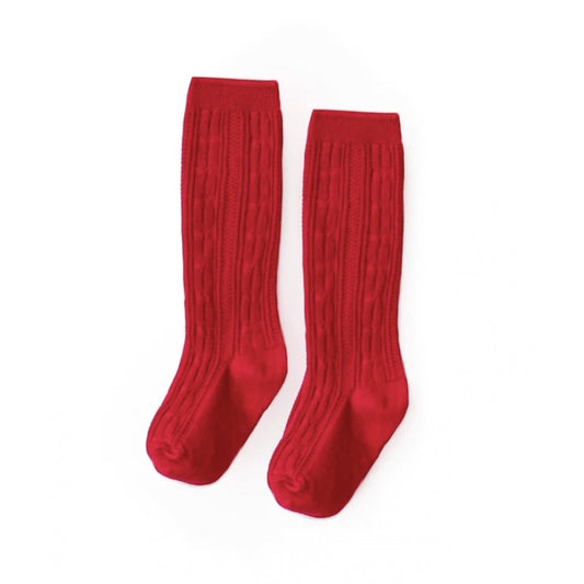 Knee High Socks-Bright Red