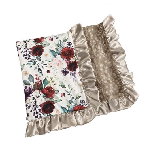 Lush Floral Fawn Blanket