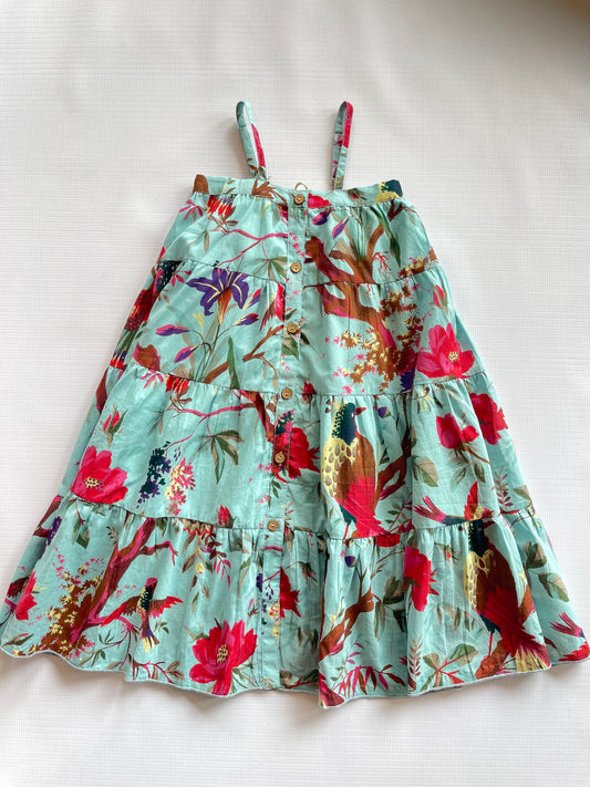 Turquoise Floral Dress