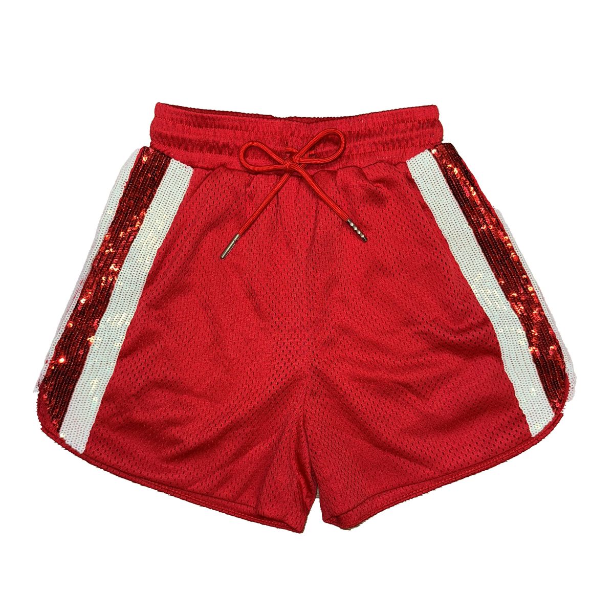 Red/White Sequin Shorts