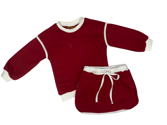 Josie Skort Set-Maroon