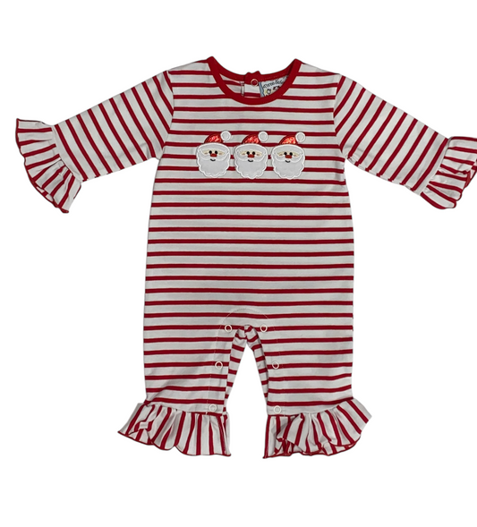 Santa Appliqué Romper-Girls
