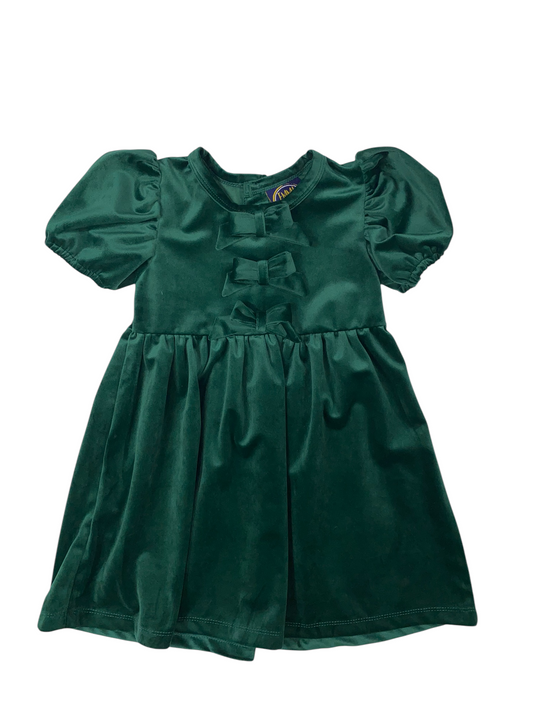 Chelsea Bow Dress-Emerald