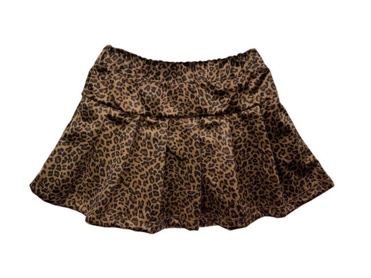 Leopard Pleated Skirt