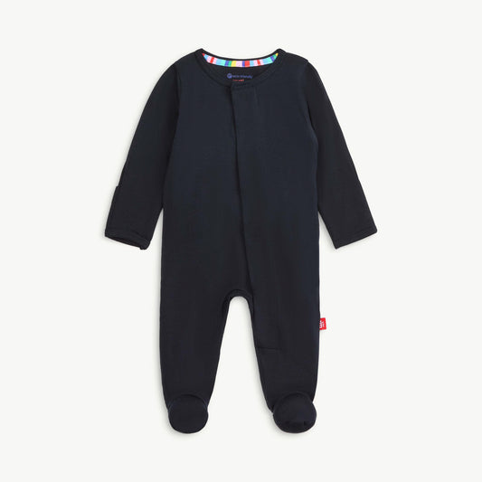 Onyx Jet Black Ruffle Footie