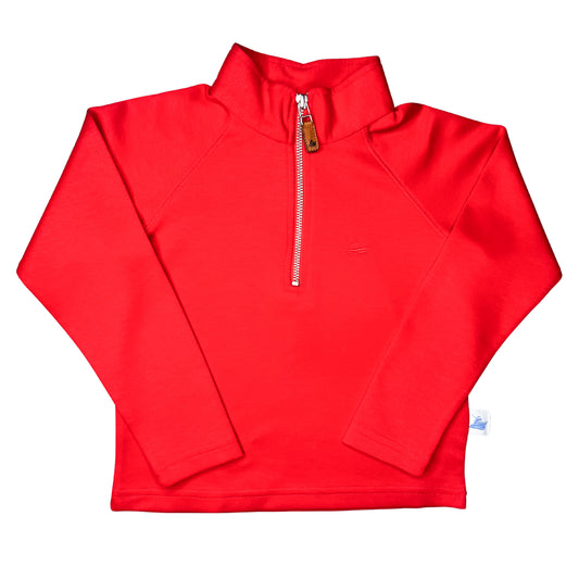 1/2 Zip Pullover-Red