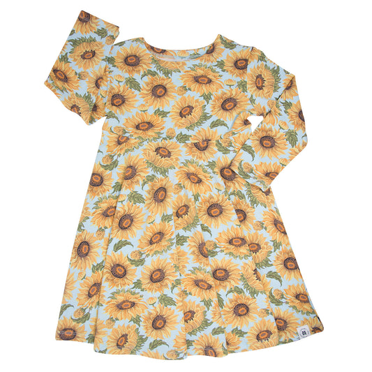 Sammy’s Sunflower Swirly Dress