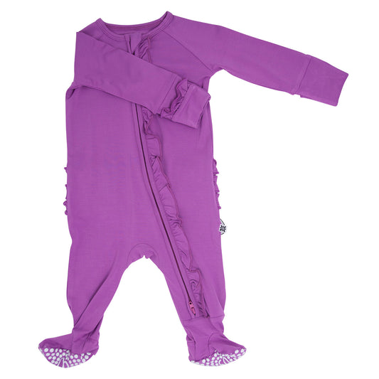 Violets Are Violet Ruffle Footie